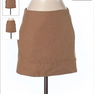 J crew camel wool skirt w pockets